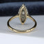 18ct Gold Diamond Navette Ring 0.41ct Size UK P US 7.75 EUR 56 Vintage Secondhand Pre-Owned Back