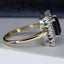 18ct Gold Garnet & Diamond Ring, Garnet 1.50ct, Size UK N US 6.75 EUR 54 Vintage Secondhand Pre-Owned Side 3