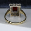 18ct Gold Garnet & Diamond Ring, Garnet 1.50ct, Size UK N US 6.75 EUR 54 Vintage Secondhand Pre-Owned Back
