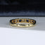 18ct Gold Sapphire & Diamond Ring Eternity Wedding Size UK M US 6.25 EUR 52.5 Vintage Secondhand Pre-Owned Back