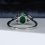 14ct Gold Emerald & Diamond Ring Trilliant Cut Oval Emerald 1.60ct Size UK O US 7.25 EUR 55 Vintage Secondhand Pre-Owned Back