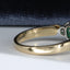 18ct Gold Emerald & Diamond Ring, Oval Emerald 1.00ct,Trilogy,Three Stone, Size UK N US 6.75 EUR 54 Vintage Secondhand Pre-Owned Hallmark 2