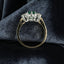 18ct Gold Emerald & Diamond Ring, Oval Emerald 1.00ct,Trilogy,Three Stone, Size UK N US 6.75 EUR 54 Vintage Secondhand Pre-Owned Profile