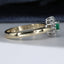 9ct Gold Emerald & Diamond Ring, Size UK L US 5.75 EUR 51 Vintage Secondhand Pre-Owned Jewellery Side 4