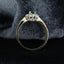 9ct Gold Emerald & Diamond Ring, Size UK L US 5.75 EUR 51 Vintage Secondhand Pre-Owned Jewellery Profile