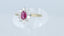 18ct Gold Ruby & Diamond Ring Size UK M 1/2 US 6.5 EUR 53