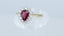 18ct Gold Ruby & Diamond Ring 1.00ct Pear Cut Size UK O US 7.25 EUR 55