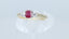 18ct Gold Ruby & Diamond Ring, Size UK O US 7.25 EUR 55