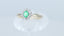 9ct Gold Emerald & Diamond Ring, Size UK L US 5.75 EUR 51