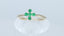 9ct Gold Emerald & Diamond Ring Size UK O US 7.25 EUR 55