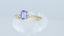 18ct Gold Tanzanite and Diamond Ring UK O US 7.25 EUR 55