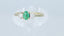 18ct Gold Emerald & Diamond Ring, Vintage, Size UK R US 8.5 EUR 59