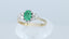 18ct Gold Emerald & Diamond Ring Emerald 0.65ct Size UK P US 7.75 EUR 57