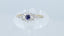 18ct Gold Sapphire & Diamond Ring Size UK N US 6.75 EUR 54