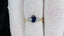 18ct Gold Sapphire & Diamond Trilogy Ring Size UK M US 6.25 EUR 52.5 Vintage Secondhand Pre-Owned Video