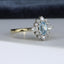 18ct Gold Aquamarine & Diamond Ring Aquamarine 0.50ct Size UK M US 6.25 EUR 52.5 Vintage Secondhand Pre-Owned Side 1