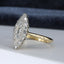 18ct Gold Diamond Navette Ring 0.41ct Size UK P US 7.75 EUR 56 Vintage Secondhand Pre-Owned Side 2