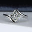 18ct Gold Diamond Ring 0.40ct Cluster Ring White Gold Size UK N US 6.75 EUR 54 Vintage Secondhand Pre-Owned Front