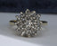 18ct Gold Diamond Ring,0.40ct Cluster Rose Cut Old European Cut Size UK M 1/2 US 6.5 EUR 53 Vintage Secondhand Pre-Owned Front