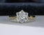 18ct Gold Diamond Ring 0.60ct Cluster Ring Size UK K US 5.25 EUR 50 Vintage Secondhand Pre-Owned Front