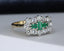 18ct Gold Emerald & Diamond Ring 0.72ct Size UK Q US 8 EUR 57 Vintage Secondhand Pre-Owned Side 1