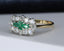18ct Gold Emerald & Diamond Ring 0.72ct Size UK Q US 8 EUR 57 Vintage Secondhand Pre-Owned Side 3