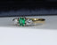 18ct Gold Emerald & Diamond Ring UK N 1/2 US 7.00 EUR 54.5 Vintage Secondhand Pre-Owned Side 2