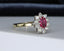 18ct Gold Ruby & Diamond Ring Size UK M 1/2 US 6.5 EUR 53 Vintage Secondhand Pre-Owned Side 1