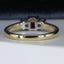 18ct Gold Ruby & Diamond Ring, Size UK O US 7.25 EUR 55 Vintage Secondhand Pre-Owned Jewellery Back