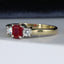18ct Gold Ruby & Diamond Ring, Size UK O US 7.25 EUR 55 Vintage Secondhand Pre-Owned Jewellery Side 2
