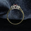 18ct Gold Ruby & Diamond Ring, Size UK O US 7.25 EUR 55 Vintage Secondhand Pre-Owned Jewellery profile