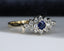 18ct Gold Sapphire & Diamond Ring Size UK N US 6.75 EUR 54 Vintage Secondhand Pre-Owned Side 1