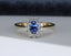 18ct Gold Sapphire & Diamond Ring Size UK O US 7 EUR 55 Vintage Secondhand Pre-Owned Front