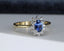 18ct Gold Sapphire & Diamond Ring Size UK O US 7 EUR 55 Vintage Secondhand Pre-Owned Side 1