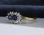18ct Gold Sapphire & Diamond Ring Size UK O US 7 EUR 55 Vintage Secondhand Pre-Owned Side 2 C