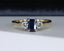 18ct Gold Sapphire & Diamond Ring Size UK Q US 8 EUR 57.5 Vintage Secondhand Pre-Owned Front