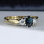 18ct Gold Sapphire & Diamond Ring Vintage 0.40ct Size UK K US 5.25 EUR 50 Vintage Secondhand Pre-Owned Side 1