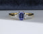 18ct Gold Tanzanite and Diamond Ring UK O US 7.25 EUR 55 Vintage Secondhand Pre-Owned Front