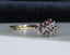 9ct Gold Ruby & Diamond Ring Size UK Q 1/2 US 8.25 EUR 58 Vintage Secondhand Pre-Owned Side 1