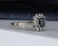 9ct Yellow Gold Sapphire & Diamond Ring Size UK O US 7.25 EUR 55 Vintage Secondhand Pre-Owned Side 1