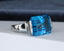 18ct White Gold Blue Topaz Ring Cocktail Ring 19.00ct Swiss Blue UK O US 7 EUR 55