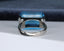 18ct White Gold Blue Topaz Ring Cocktail Ring 19.00ct Swiss Blue UK O US 7 EUR 55