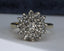 18ct Gold Diamond Ring,0.40ct Cluster Rose Cut Old European Cut Size UK M 1/2 US 6.5 EUR 53
