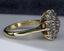 18ct Gold Diamond Ring,0.40ct Cluster Rose Cut Old European Cut Size UK M 1/2 US 6.5 EUR 53