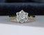 18ct Gold Diamond Ring 0.60ct Cluster Ring Size UK K US 5.25 EUR 50