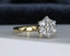 18ct Gold Diamond Ring 0.60ct Cluster Ring Size UK K US 5.25 EUR 50