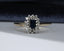 9ct Yellow Gold Sapphire & Diamond Ring Size UK O US 7.25 EUR 55