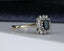 9ct Yellow Gold Sapphire & Diamond Ring Size UK O US 7.25 EUR 55