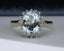 9ct Gold Aquamarine & Diamond Ring 3.00ct Oval Cut Size UK Q US 8 EUR 57