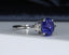 18ct Gold Tanzanite Diamond Ring Size UK N US 6.75 EUR 54